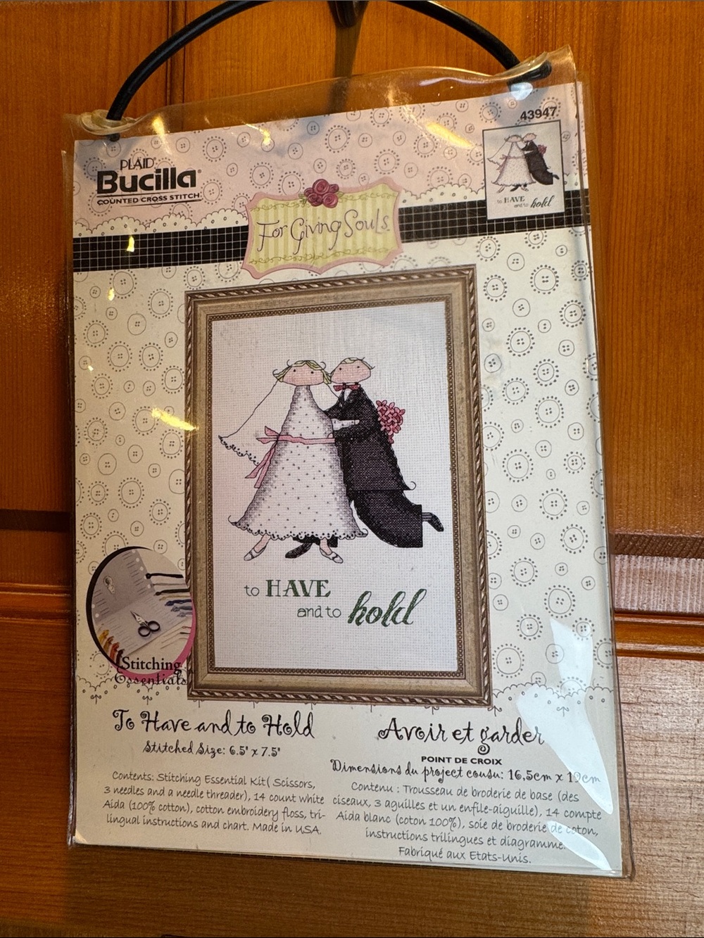 Bucilla Dimensions 'To Have and to Hold' Counted Cross Stitch Kit